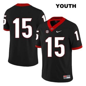 Youth Georgia Bulldogs NCAA #15 Lawrence Cager Nike Stitched Black Legend Authentic No Name College Football Jersey JZH4254EB